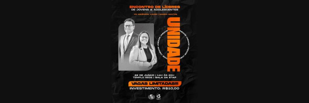 Banner do Encontro de líderes de jovens & adolescentes