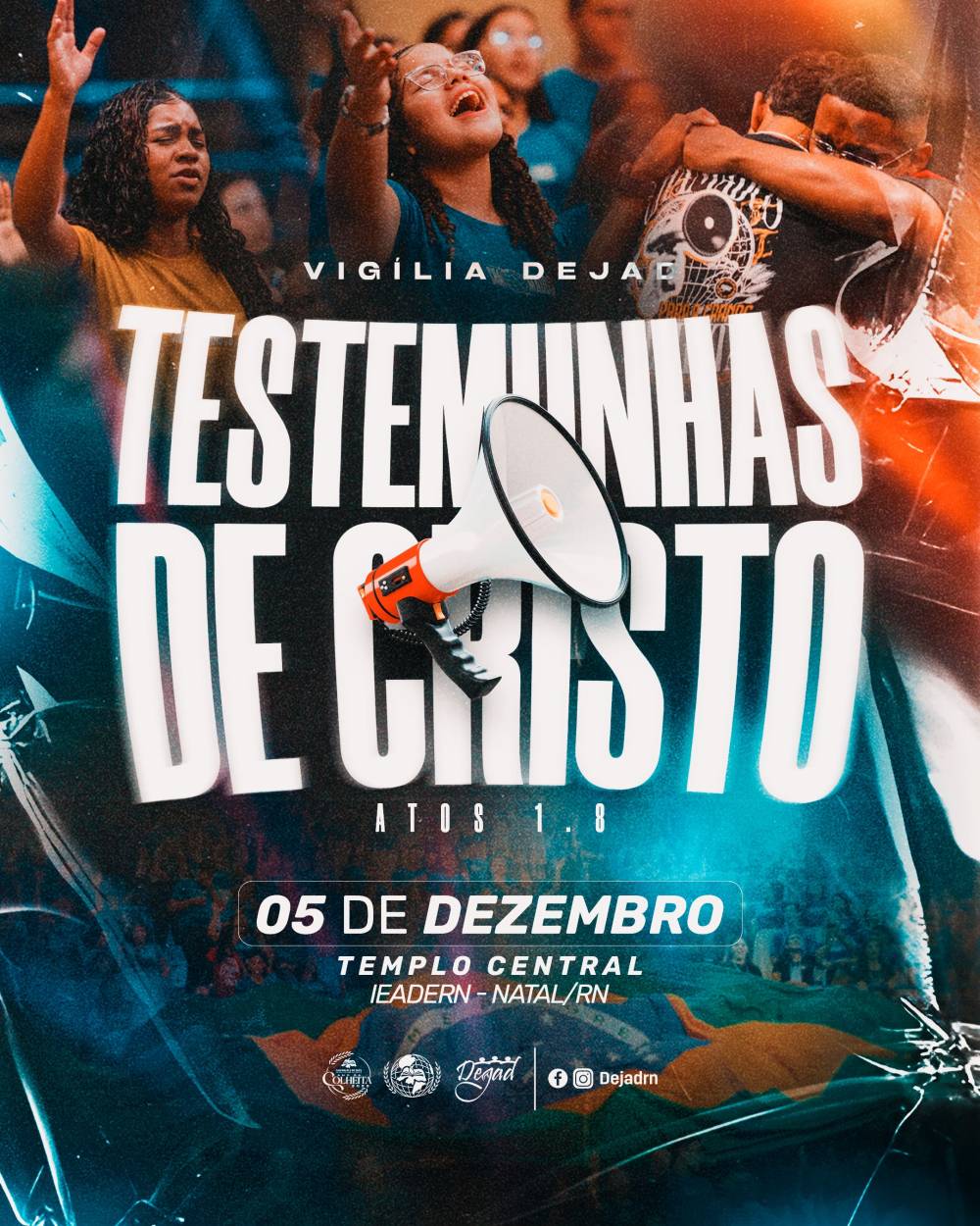 Banner do Vigília DEJAD "Testemunhas de Cristo"